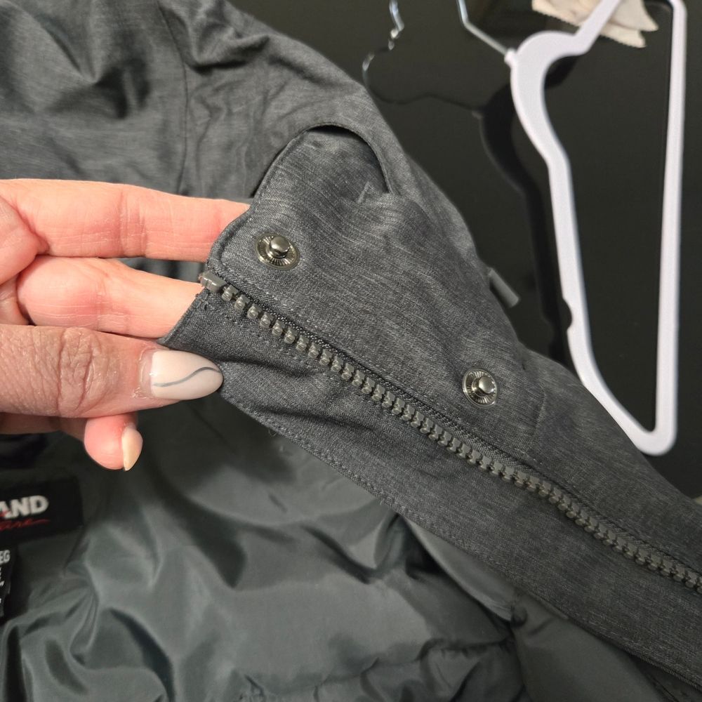 Women's Parka Gray Hooded Coat 2XL - Picture 8 of 15